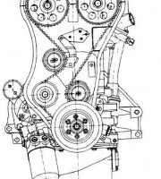 Вид двигателя С 20 X E спереди