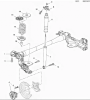 Задний амортизатор Opel Mokka
